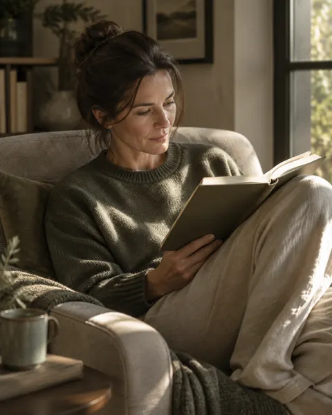 absorbed in a book
