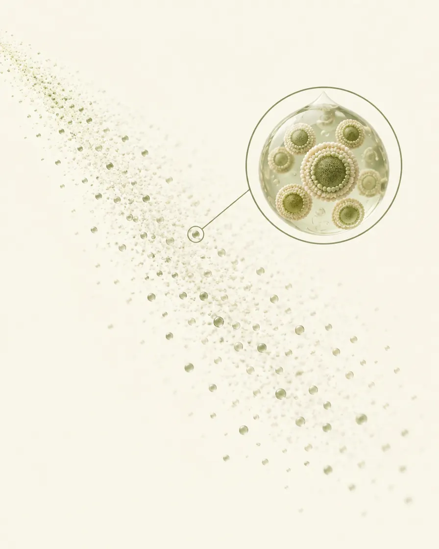 oral spray mist with liposomes illustration