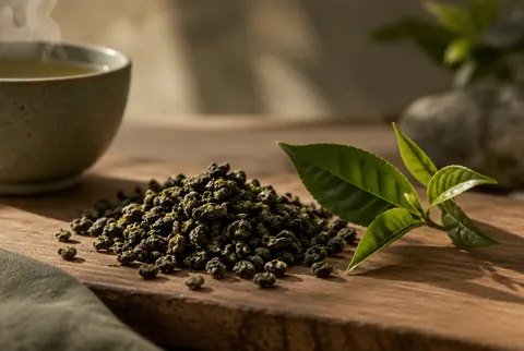 loose-leaf green tea