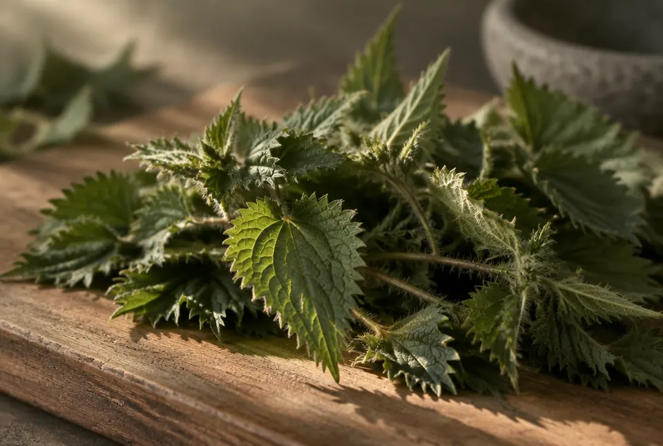 fresh nettle leaves