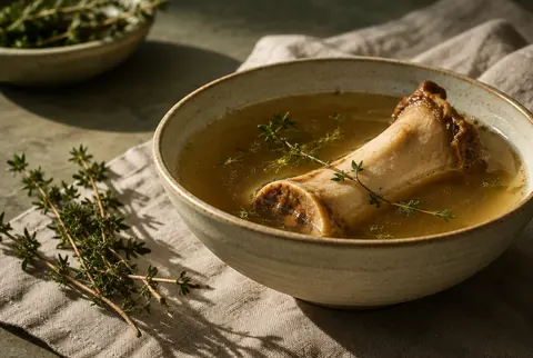 bone broth with thyme