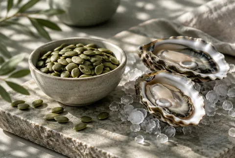 pumpkin seeds and oysters