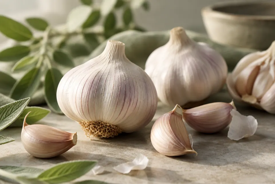 whole garlic bulbs and cloves