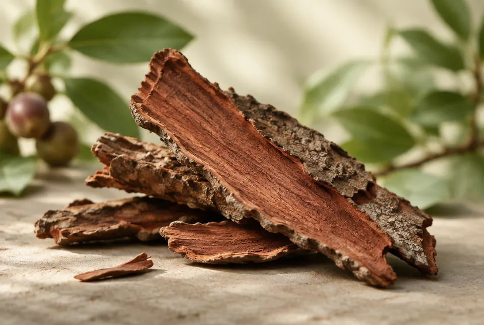reddish African plum tree bark pieces