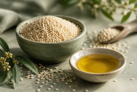 sesame seeds and oil