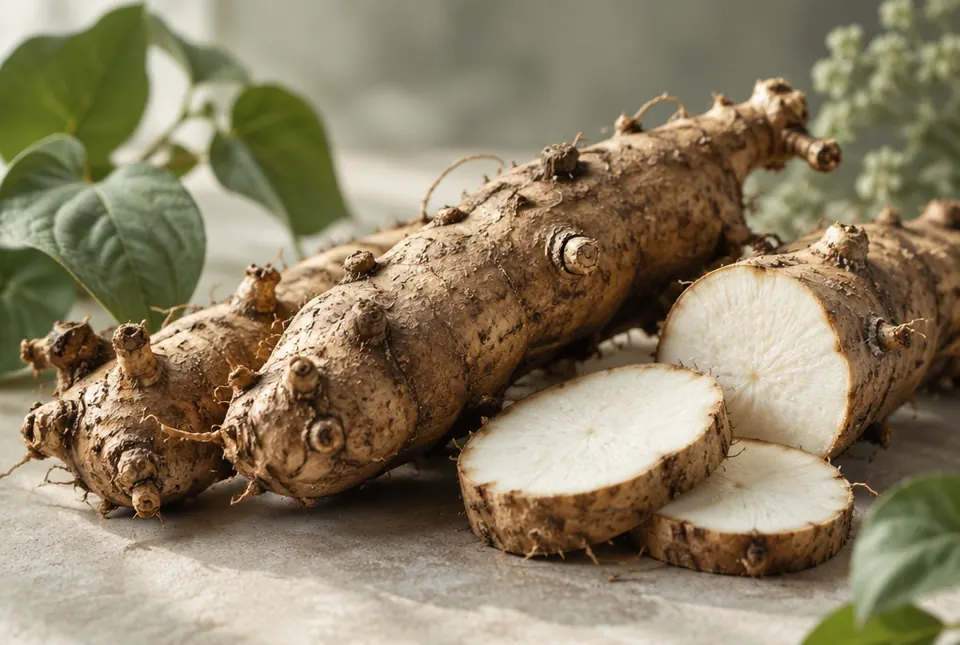 knobbly wild yam roots