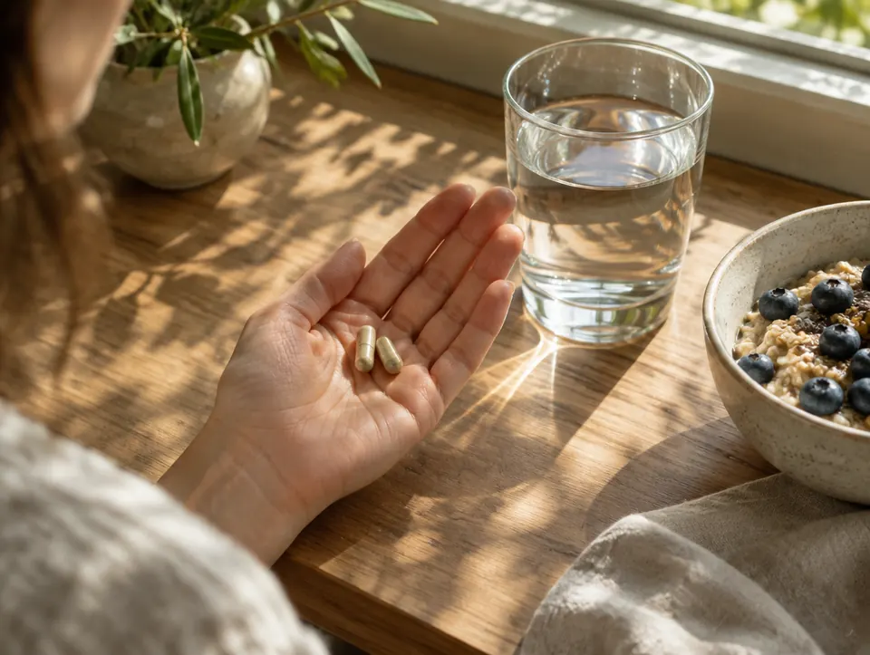 morning capsules with breakfast