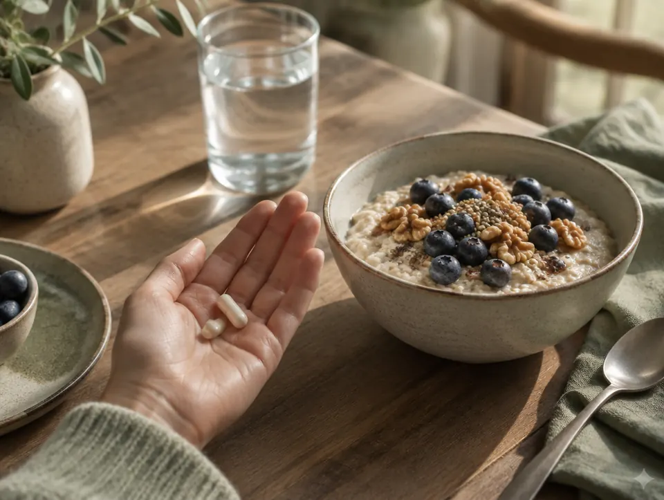 capsules with walnut porridge